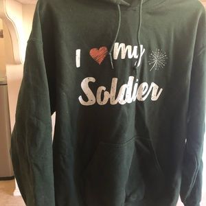 I love my soldier soft oversized sweatshirt